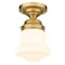 Z-Lite Vaughn 1 Light Flush Mount, Heritage Brass & Matte Opal 735F1-HBR - alternate 2